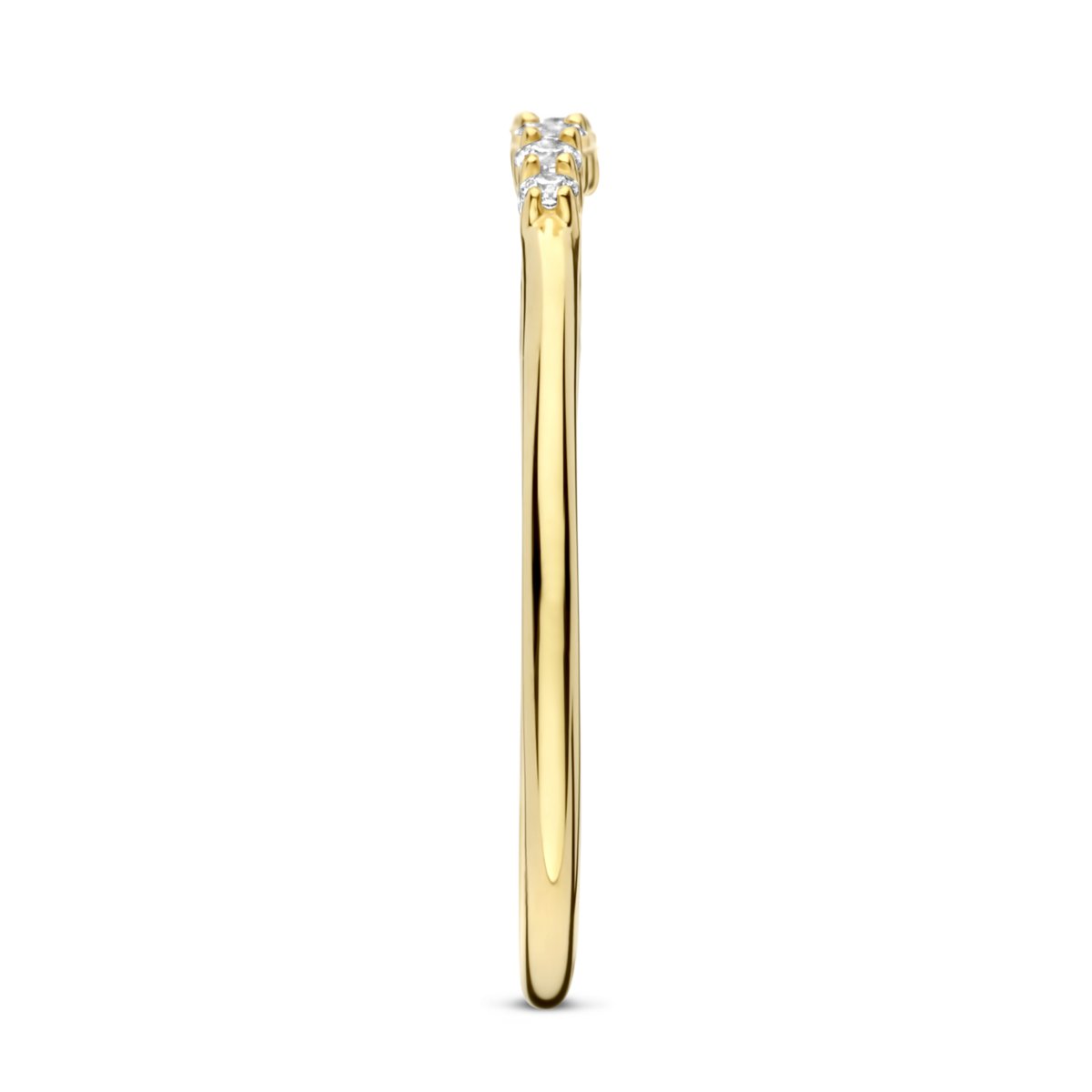 New Bling - 9NBG-0971 - Bague en or jaune 14 carats - avec zircone de différentes tailles