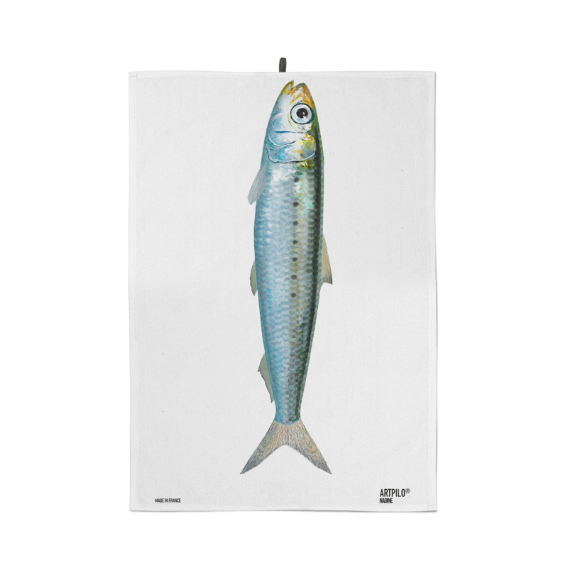 Nadine die Sardinen-Geschirrtuch