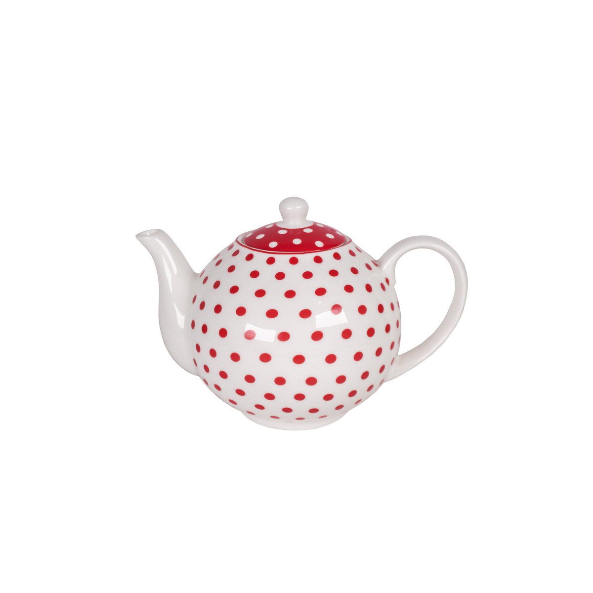 Porcelanowy czajniczek w kropki czerwony 1 litr Isabelle Rose