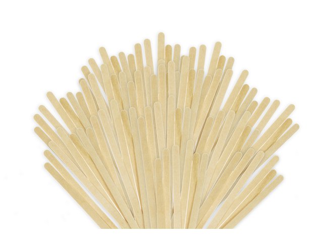 Stirring rod Kangaro wood pack of 1000 pieces 110x5x1.5mm biodegradable
