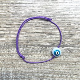Bransoletka ze sznurka Lucky Blue Eye
