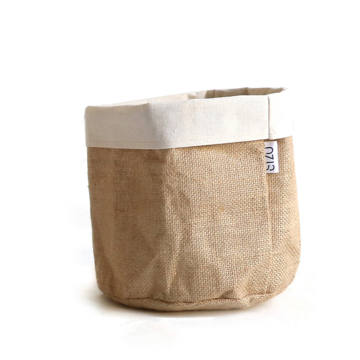 SIZO Bolsas de Yute con borde de lino