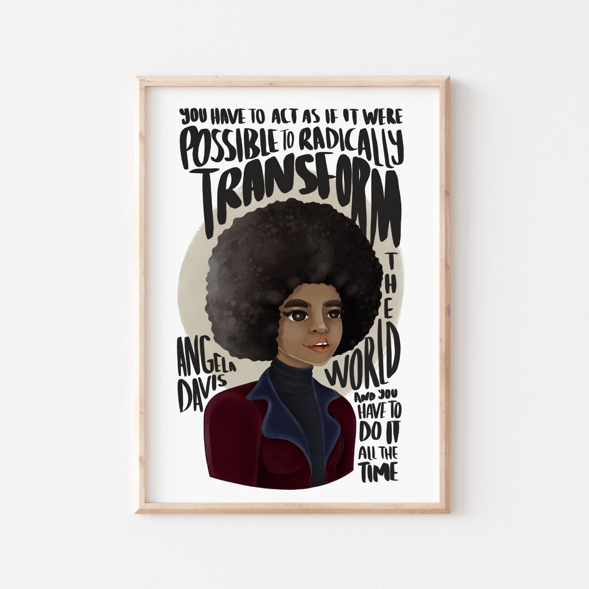 Angela Davis - Cotizaciones Lámina (A4)