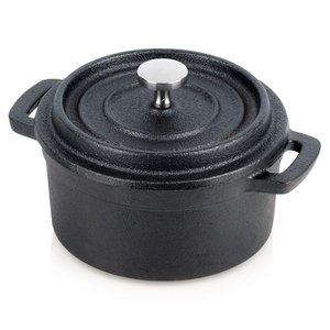 Ovenschotel met deksel gietijzeren gegoten lijn 10 cm, 250 ml