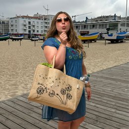 Domelo jute bag shopping bag. Jute shopper bag. Large water-repellent shopping basket/beach bag. Bathing bag XXL/shopping bag gifts for women.