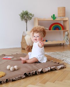 fluwelen foam speelkleed met hoes en ruches (8 kleuren)