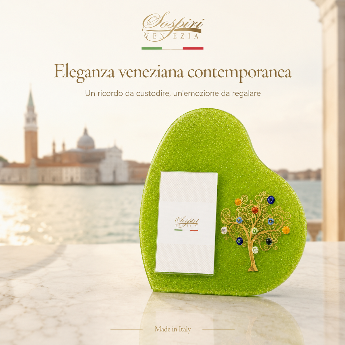 Murano Glass Table -portemonnee, cadeau -idee, voorkeursidee, Golden Tree Decorum