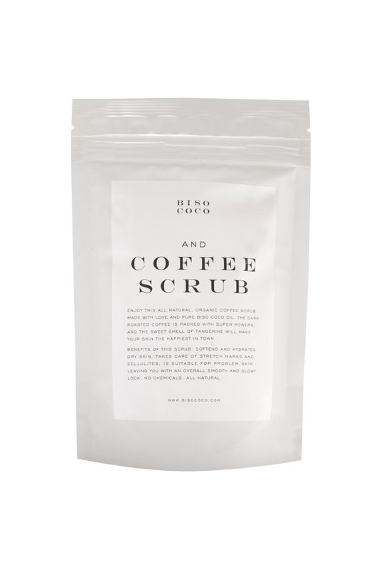 Kokos mandarin kaffe scrub - 250g