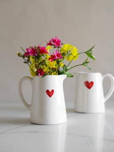 Heart Ceramic Creamer Pitcher – Handmade in Portugal