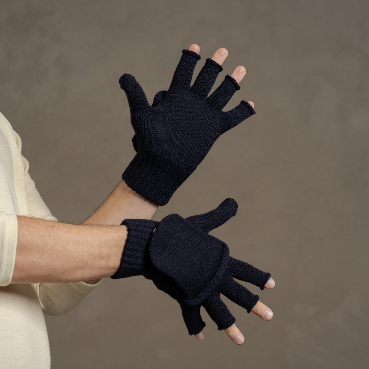 Men's Convertible Gloves Knitted Merino