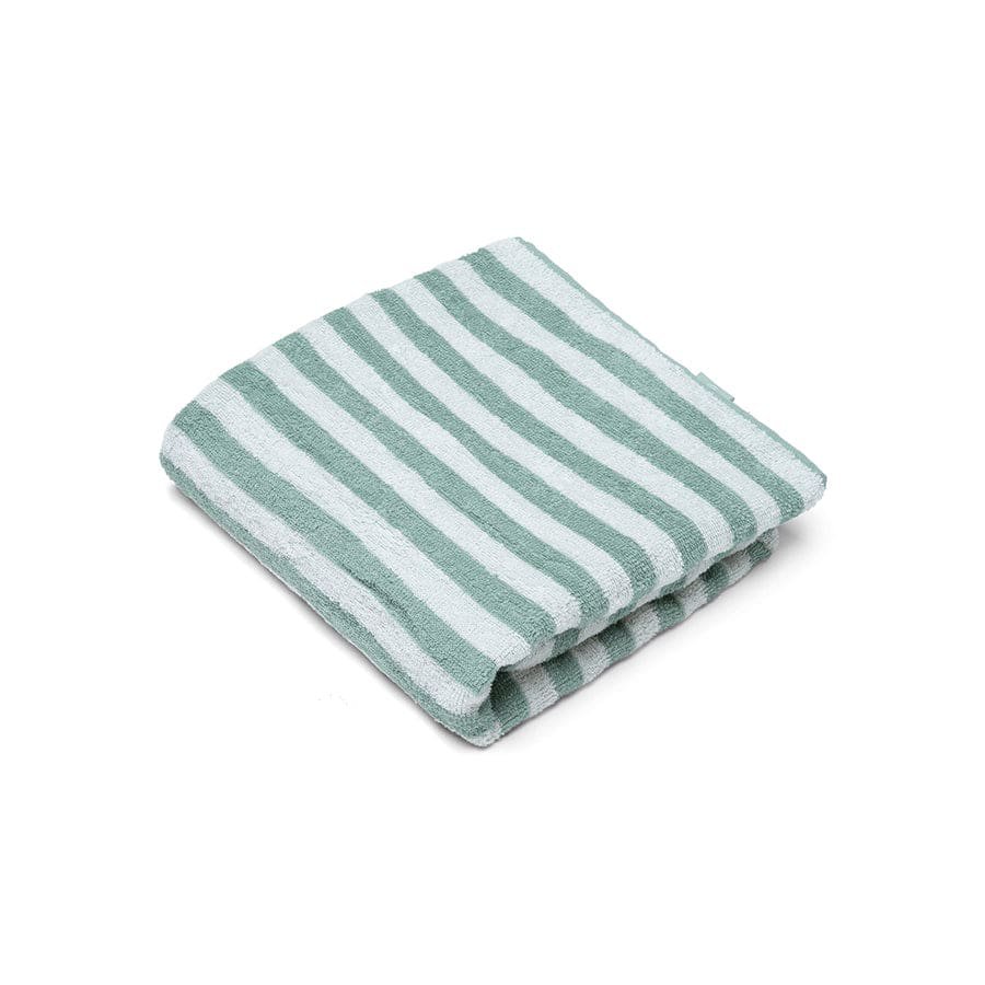 Beach Towel Cotton - Green - Resort Stripe - 135 x 65 cm