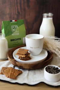 Organic Hazelnut and Chocolate Cookies 100g