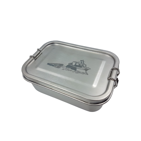 Brotdose "Piet", lunch box, Edelstahl, dicht, 800ml, Motiv Boat