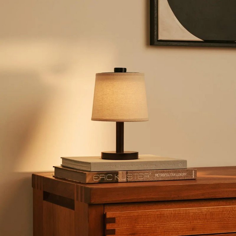 Rover dunkelbraune wiederaufladbare Holzlampe
