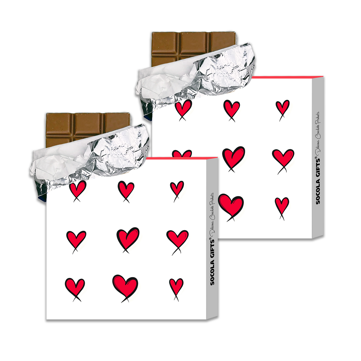 Socola chocolade 200 gram tabletten VALENTIJN SERIE-02  "ASSORTI" (4X3pcs) giftbox