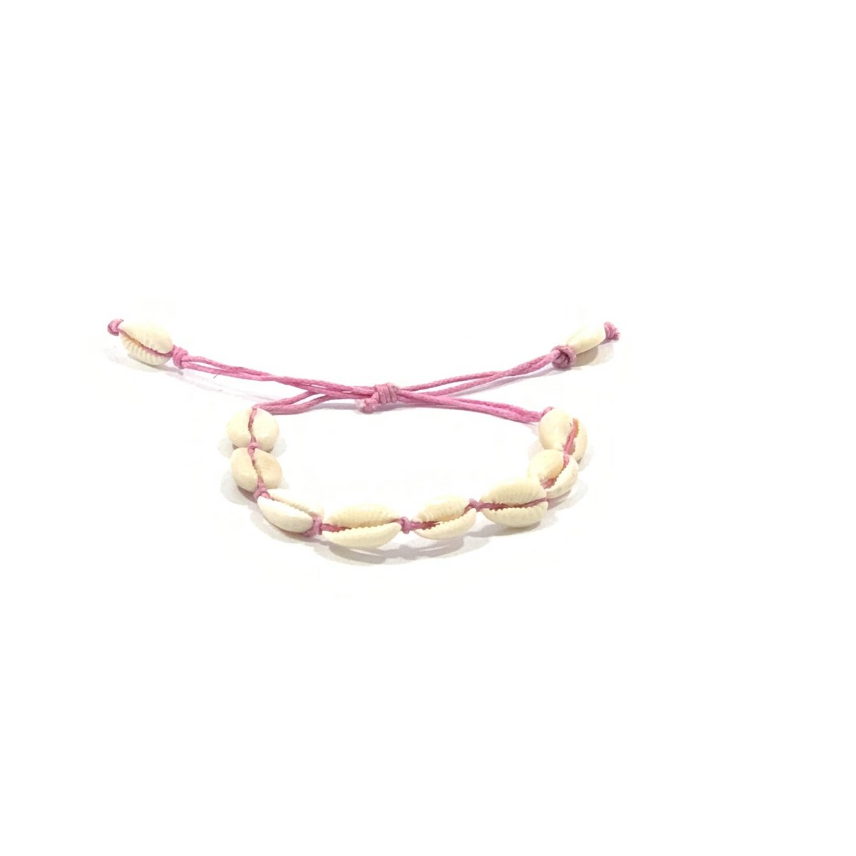 Pulsera cauri rosa