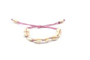 Cowry bracelet pink