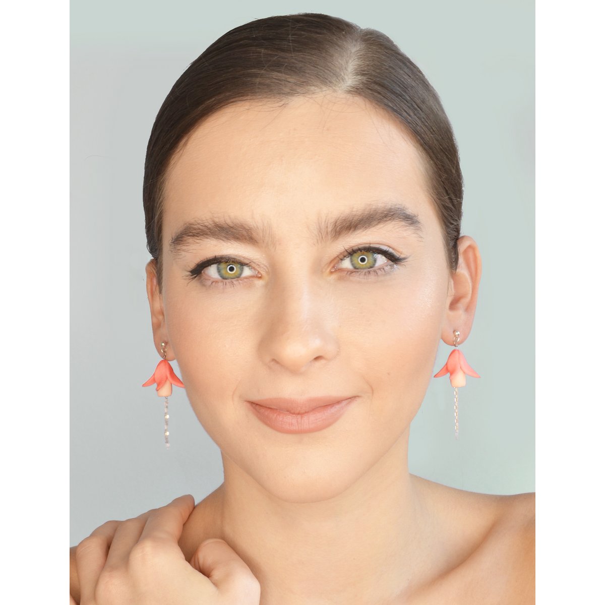 FUXIA oorbellen Coral / Rose