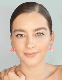 FUXIA oorbellen Coral / Rose
