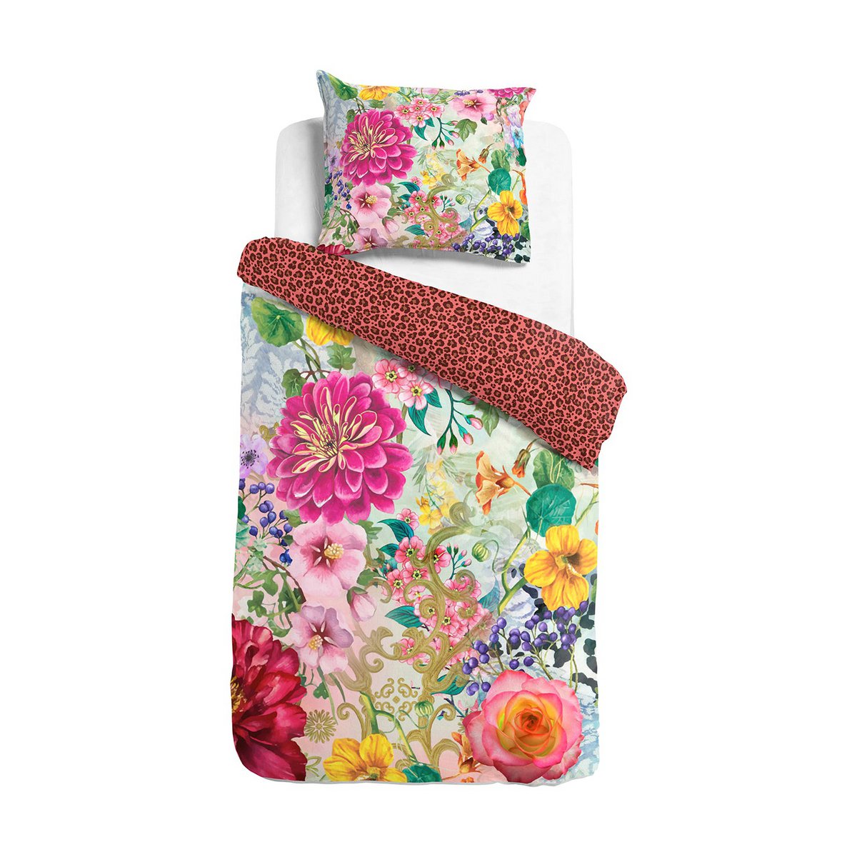 Melli Mello Floral Attraction Dekbedovertrek | Tropische Bloemen | Katoensatijn