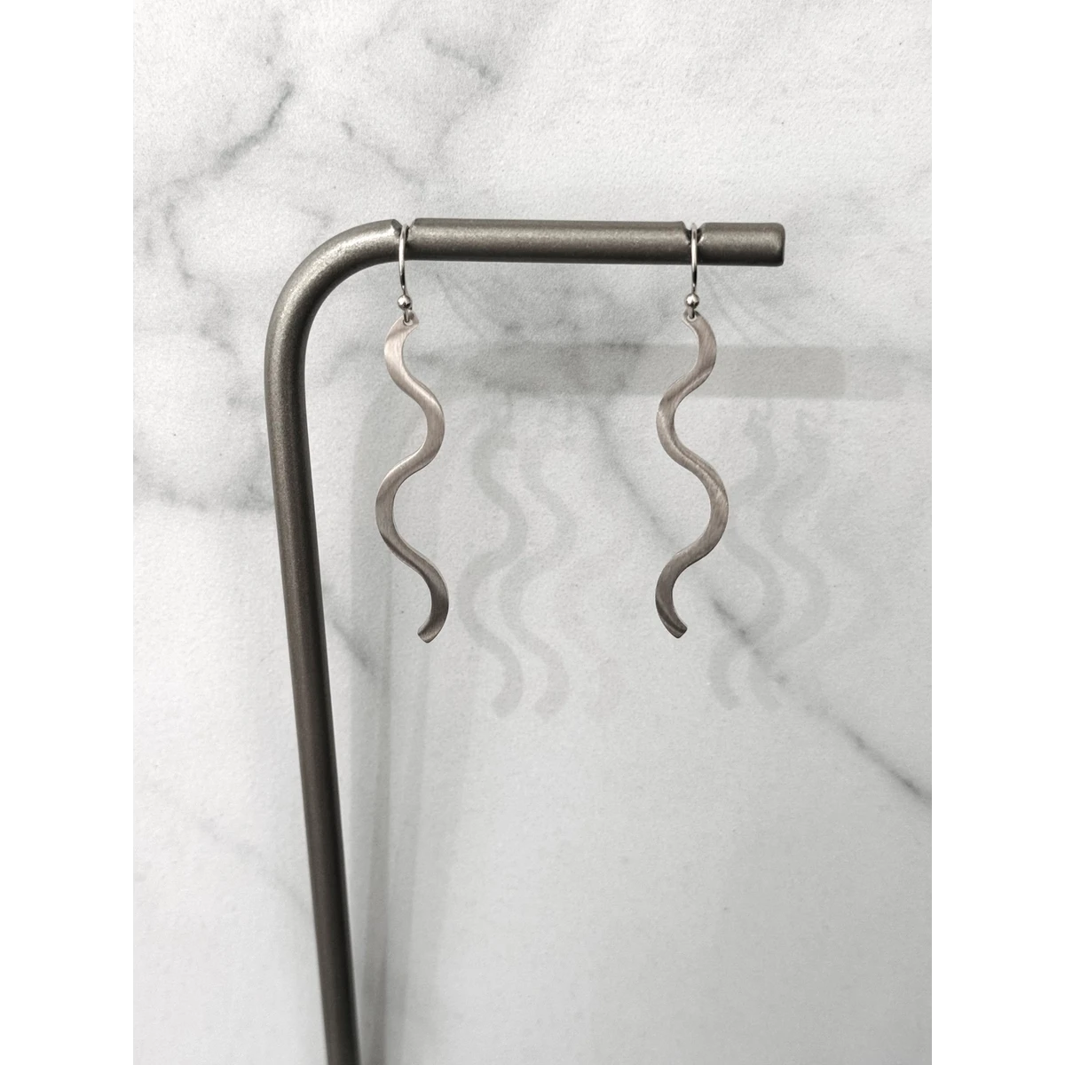 Curly Stainless Steel Earrings 