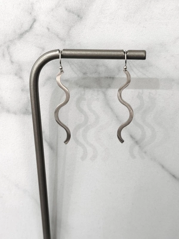 Curly Stainless Steel Earrings 