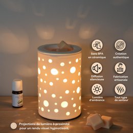 Difusor de Calor Suave - Calorya n°2 - Cerámica - Lámpara de Ambiente - Decorativa y Moderna - Idea de Regalo