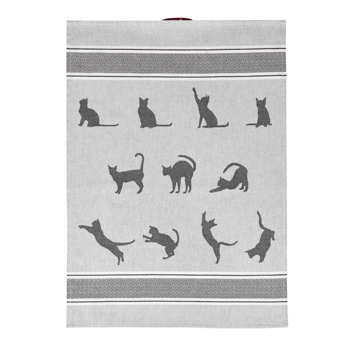 Keukenhanddoek Mini Kat Grijs Katoen
