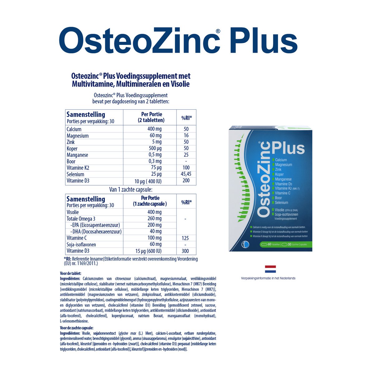 Osteozink Plus | Dagelijks voedingssupplement