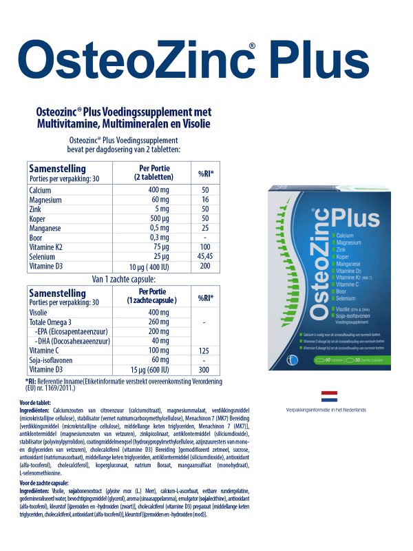 Osteozink Plus | Dagligt kosttilskud
