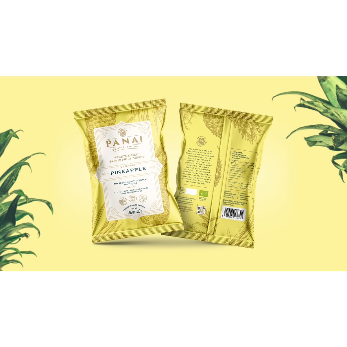 Panai Organic Freeze-dried Pineapple Crisps