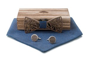 Children's wooden bow tie Leaves Jr.