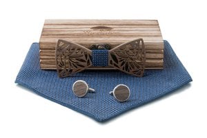 Children's wooden bow tie Leaves Jr.