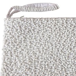 Bolsito Lola blanco con cuentas de vidrio