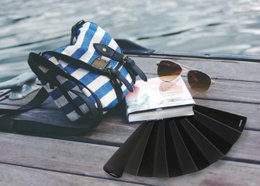 Hand fan, fan, fan, black opaque