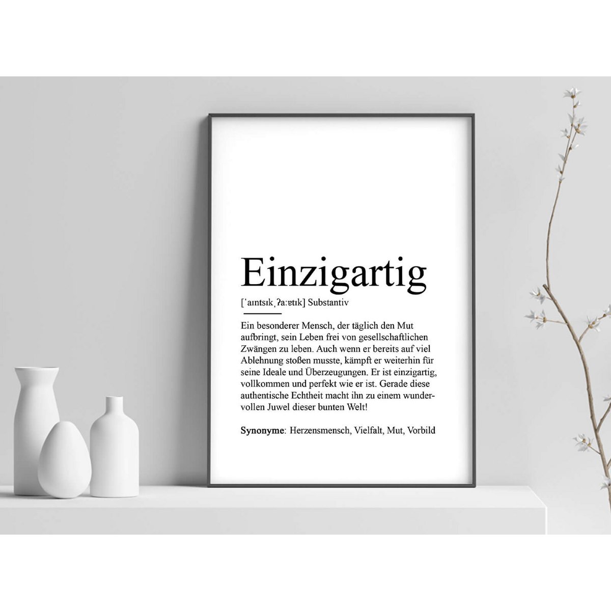 Definitie "Unieke" poster