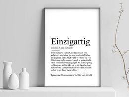 Definitie "Unieke" poster