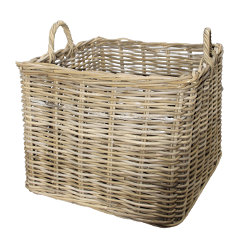 Cesta de almacenamiento recta L Marfil