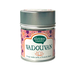 Vadouvan is a savory spice mix with a blend of Indian and French flavors, including curry leaves, fenugreek, and mustard seeds.