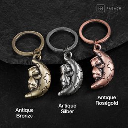 Llavero ángel guardián "Moony" - amuleto ángel de la suerte - ángel de la suerte con luna