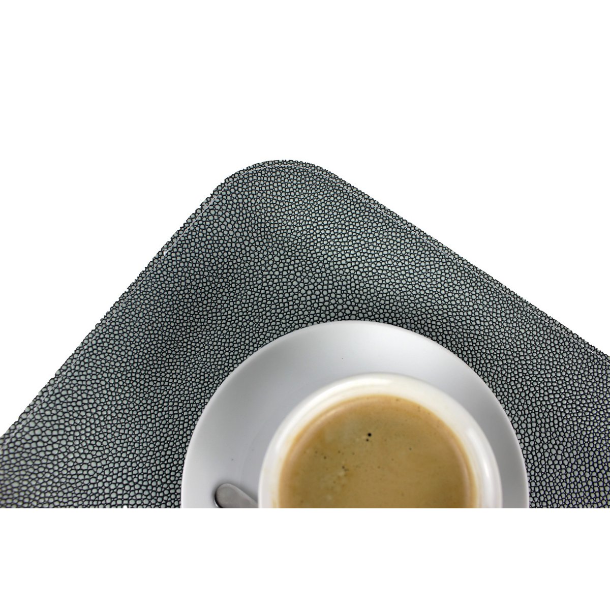 Tablette plate grande plateau de service en cuir synthétique en cuir bleu