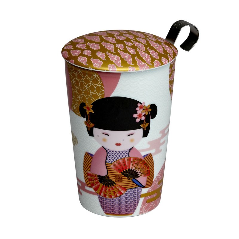 taza de porcelana TEAEVE® "Nueva Pequeña Geisha rosa"