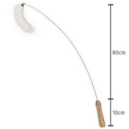 Sheepskin fishing rod with 3 pendants