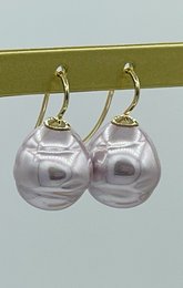 Pendientes de perlas barrocas en color rosa claro