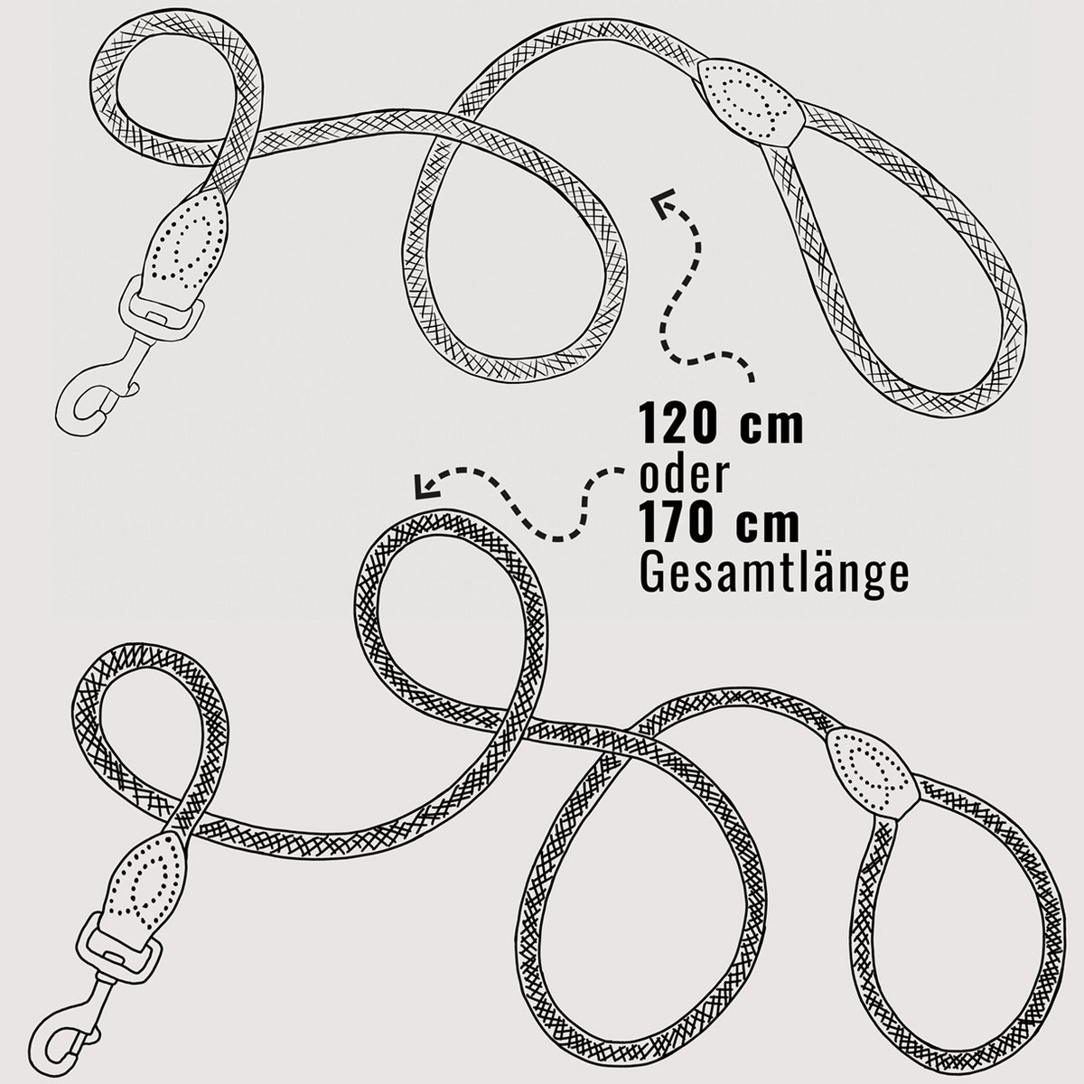 Ne & No® Touline for dogs - 120/170 cm