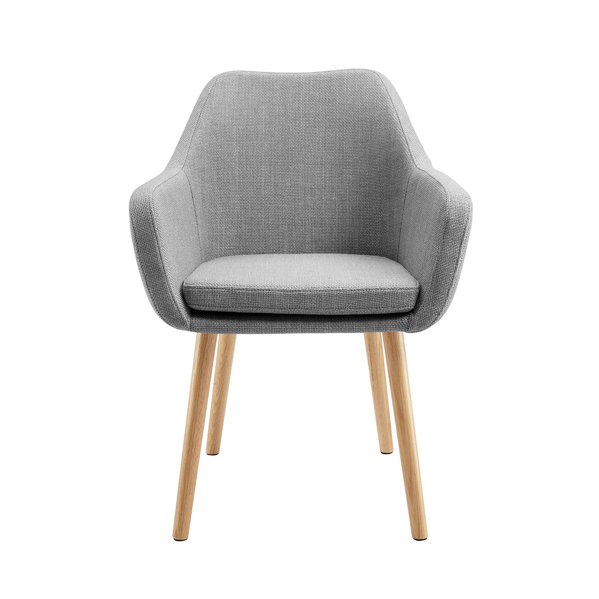 Fauteuil tissu structurel gris clair
