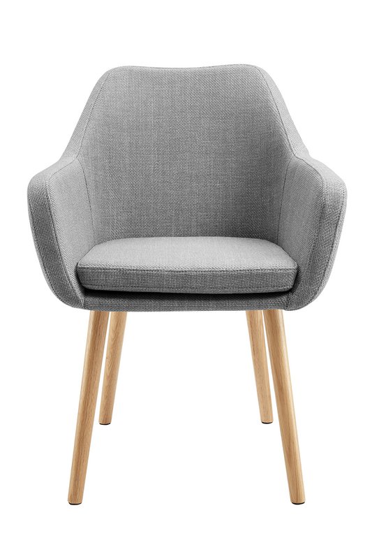 Armchair structural fabric light gray