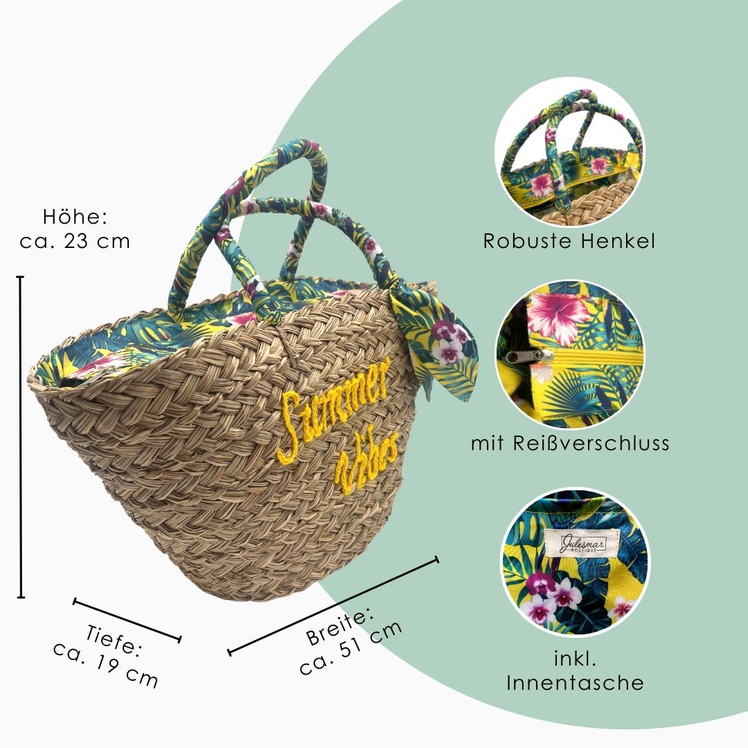 Pequeña bolsa de cesta "Hawaii"