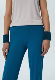  Teal blue sweatband, pack of 3, made of cotton material, suitable for sports and exercise.