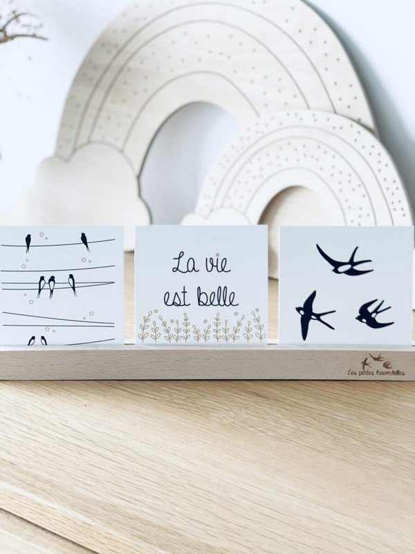 Wooden ruler - Cards & Photos Holder